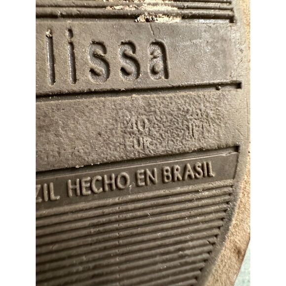 Melissa MEOW Cat Flats Gray Brown Peep Toe Ballet Shoes Womens sz 9 EU 40 - Picture 6 of 12